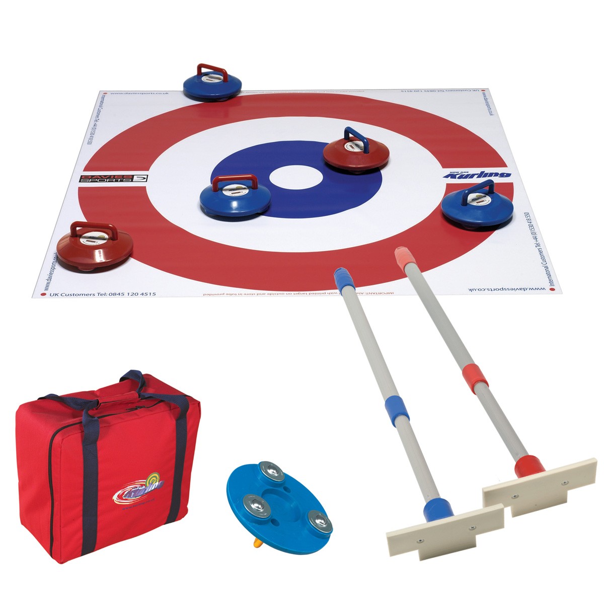 Plaisir Portable Mini Conseil de Curling Jeu avec 8 Rouleaux Famille Jeux